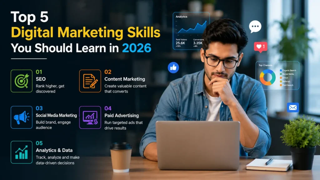 Top 5 digital marketing skills you should learn in 2026