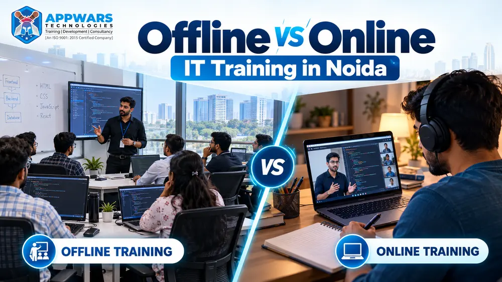 Offline vs Online IT Training in Noida